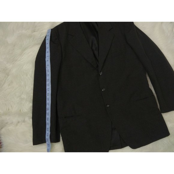 Raffaele Locorotondo mens Suit Jacket  Italian 3 Button Charcoal Dark Gray Sz 46 - Picture 12 of 12
